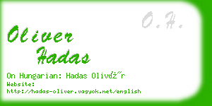 oliver hadas business card
